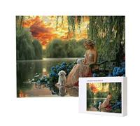 Puzzle Adulte 1000 Pièces Femme de Jardin Puzzles pour Adultes Jeu éducatif Défi Jouets 1000 Pièces Puzzles pour Adultes Enfants, Puzzle de Bricolage Coloré pour la Décor de la Maison 75x50cm l-391