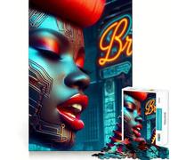 Puzzle Adulte 1000 pièces Femme Noire Jazz Bronx Clean Edge,Jeu de Construction et de Concentration,Divertissement Relaxant,Cadeau de Noël (38x52cm)
