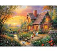 Puzzle Adulte 1000 Pièces Ferme Heureuse 70x50cm Puzzles pour Adultes Jeu éducatif Défi Jouets 1000 Pièces Puzzles pour Adultes Enfants