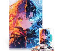 Puzzle Adulte 1000 pièces Feu Contre Glace Jouets addictifs pour Le défi de l'intelligence cérébrale Super Cadeau 52x38cm