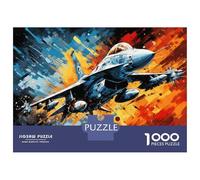 Puzzle Adulte 1000 Pièces Fighter Jet Art Print Puzzles pour Adolescents, Jouets Anti-Stress, Défi Difficile, Cadeau d'anniversaire Unique 52x38cm/1000pcs