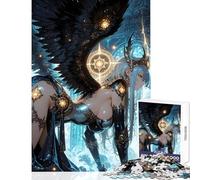 Puzzle Adulte 1000 pièces Fille ailée de Style Anime dans Un Univers Fantastique Jeu de réflexion Stimulant et éducatif Idéal comme Cadeau pour Toute la Famille (50x75cm)