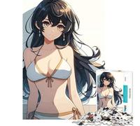 Puzzle Adulte 1000 pièces Fille Anime Contre Un Mur Jeu de réflexion Stimulant l'intelligence Jouet addictif Une œuvre d'art (Dimensions 38x26cm)