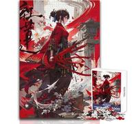Puzzle Adulte 1000 pièces - Fille Ninja Rouge Sang - Jeu intellectuel - Décoration intérieure pour Un Père Noël Secret - Dimensions : 38x26cm