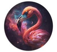 Puzzle Adulte 1000 pièces Flamingo Puzzle Rond 1000 pièces Idéal pour décorer et stimuler Le Cerveau Cadeau 67,5 x 67,5 cm
