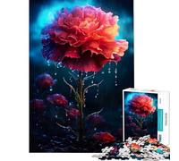 Puzzle Adulte 1000 pièces Fleur d'œillet pluvieuse Jeu de réflexion et d'apprentissage Jouet éducatif Cadeau d'anniversaire pour Femme (Dimensions 38x26cm)