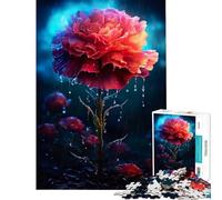 Puzzle Adulte 1000 pièces Fleur d'œillet pluvieuse Jeu Impossible Défi cérébral Jouet addictif Cadeau d'anniversaire pour s'amuser en Famille (Dimensions 75x50cm)