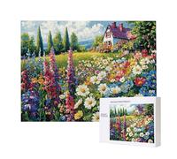 Puzzle Adulte 1000 Pièces Fleurs Chalet 75x50cm Impossible Difficile Défiant, Puzzles pour Adultes Jeu éducatif Défi Jouets 1000 Pièces Puzzles pour Adultes, Divertissement Créatif Cadeau u-344