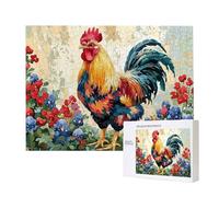 Puzzle Adulte 1000 Pièces Fleurs Coq 75x50cm Impossible Difficile Défiant, Puzzles pour Adultes Jeu éducatif Défi Jouets 1000 Pièces Puzzles pour Adultes, Divertissement Créatif Cadeau u-330