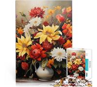 Puzzle Adulte 1000 pièces Fleurs d'automne Difficile à réaliser mais Amusant et Humoristique Une œuvre d'art 38x26cm