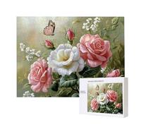 Puzzle Adulte 1000 Pièces Fleurs Papillons 75x50cm Impossible Difficile Défiant, Puzzles pour Adultes Jeu éducatif Défi Jouets 1000 Pièces Puzzles pour Adultes, Divertissement Créatif Cadeau u-311