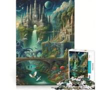 Puzzle Adulte 1000 pièces Forêt enchantée, Jeu éducatif, Cadeau d'anniversaire, idéal pour décorer Un Bureau 50x75cm