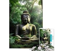 Puzzle Adulte 1000 pièces Forêt sacrée Jouet pour Adultes décoration Murale Analyse et logique Cadeau Unique pour Un Anniversaire ou Noël (Taille 50x75cm)