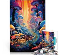 Puzzle Adulte 1000 pièces Forêt trippante Pleine de Champignons Jeu Familial pour et Car C'est Un pour Toute la Famille 38x26cm
