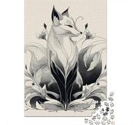 Puzzle Adulte 1000 Pièces Fox Art Print-66 Puzzle pour Adultes - Décoration Murale - Stimule La Mémoire - Cadeau d'anniversaire Unique 38x26cm/1000pcs