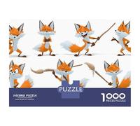 Puzzle Adulte 1000 Pièces Fox Character Design Pack Puzzle Adulte Jeux De Famille Modèle À Assembler Offre Spéciale Cadeaux pour Toute La Famille 70x50cm/1000pcs