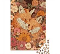 Puzzle Adulte 1000 Pièces Foxes in Flowers-5 Puzzles pour Adolescents, Jouets Anti-Stress, Défi Difficile, Cadeau d'anniversaire Unique 52x38cm/1000pcs