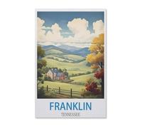 Puzzle Adulte 1000 Pièces，Franklin Tennessee Poster de Voyage Vintage，Bricolage sur Dessin Cadeau Unique sur Le Mur（50x70cm）-G47