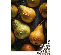 Puzzle Adulte 1000 Pièces, Fresh Pears, 52x38cm/1000pcs, Pièces Blanches pour Un Tri Ordonné; pour Un W nd Paisible À La Maison