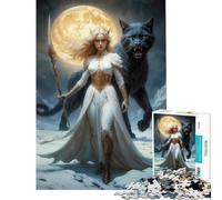 Puzzle Adulte 1000 pièces Freya déesse du Nord Jeu éducatif captivant pour développer la Patience Cadeau pour Femmes et Hommes décoration Murale (50x75cm)