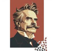 Puzzle Adulte 1000 Pièces, Friedrich Nietzsche, 52x38cm/1000pcs, Pièces Blanches pour Un Tri Pratique; À Reprendre Facilement Le Lendemain