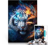 Puzzle Adulte 1000 pièces Fureur du Tigre Aidez Le Cerveau à exercer des Jouets addictifs pour cultiver la Patience Jeu de défi Unique 75x50cm