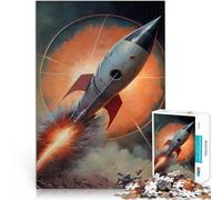 Puzzle Adulte 1000 pièces Fusée Difficile à réaliser mais Amusant et Humoristique Activités Amusantes à la Maison, Cadeaux d'anniversaire, Cadeaux de Voyage, 38x26cm