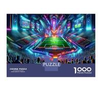 Puzzle Adulte 1000 Pièces Futuristic Soccer Stadium Puzzles pour Adolescents, Jouets Anti-Stress, Défi Difficile, Cadeau d'anniversaire Unique 52x38cm/1000pcs
