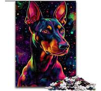 Puzzle Adulte 1000 pièces Galaxy Doberman en Carton, Jeu Familial interactif, décoration d'intérieur à Faire soi-même, Casse-tête Stimulant, 1000 pièces(26x38cm)