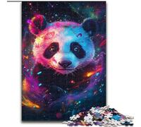 Puzzle Adulte 1000 pièces Galaxy Panda en Bois, pour Adolescents et Famille - Jeu de réflexion DIY(50x75cm)