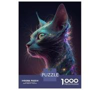 Puzzle Adulte 1000 Pièces Galaxy Siam Cat Puzzles Adultes Anti-Stress - Niveau De Difficulté Élevé - Cadeau Unique pour Un Anniversaire Ou Noël 52x38cm/1000pcs