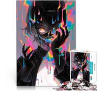 Puzzle Adulte 1000 pièces Garçon d'anime avec Un Masque de crâne Entraînez Votre Cerveau et Vos Mains Décoration Parfaite 38x26cm