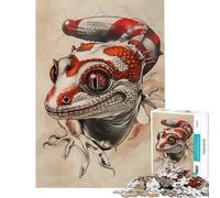 Puzzle Adulte 1000 pièces Gecko Clown Décoration Murale Idéal pour s'amuser en Famille pour Un Anniversaire ou comme Cadeau Original (50x75cm)