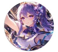 Puzzle Adulte 1000 pièces Genshin Impact Keqing, Puzzle Rond 1000 pièces, idéal pour décorer et stimuler Le Cerveau, 67,5 x 67,5 cm