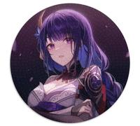 Puzzle Adulte 1000 pièces Genshin Impact, Puzzle Rond 1000 pièces, idéal pour décorer et stimuler Le Cerveau, 67,5 x 67,5 cm