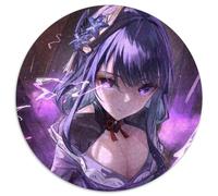 Puzzle Adulte 1000 pièces Genshin Impact Raiden Shogun 1000 pièces Puzzle Rond Idéal pour décoration et Casse-tête Cadeau 67,5 x 67,5 cm