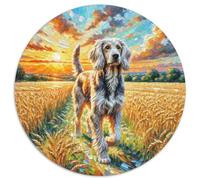 Puzzle Adulte 1000 Pièces German Wirehaired Pointeur Animaux - Ronde, Jeu D’Intelligence, À Encadrer, Cadeau Unique, 1000pcs (67.5x67.5cm)