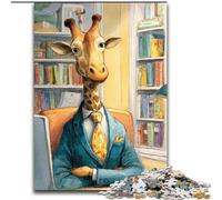 Puzzle Adulte 1000 pièces Girafe au Travail, Jouet éducatif intellectuel décompressant pour Anniversaire, Noël 38x26cm