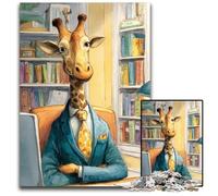 Puzzle Adulte 1000 pièces Girafe au Travail Puzzle Jouets Cadeau Éducatif Intellectuel Décompression Amusant Jeu Familial 26X38CM
