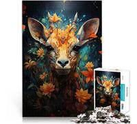 Puzzle Adulte 1000 pièces Girafe dans Un Jardin paradisiaque Séjour Anti-Stress pour Tuer Le Temps décoration Murale 38x26cm