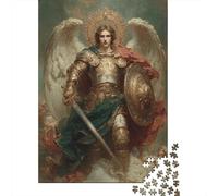 Puzzle Adulte 1000 Pièces Golden Angel Armor Statue-1 Puzzles pour Adolescents - Anti-Stress - Chaque Pièce Est Unique - Jeu Stimulant 38x26cm/1000pcs