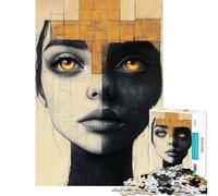 Puzzle Adulte 1000 pièces Golden Duality Jeu de détente pour Adultes découpe de précision Cadeau Unique pour Anniversaire et Noël (Taille 50x75cm)