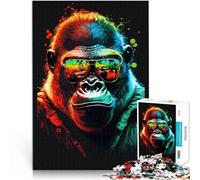 Puzzle Adulte 1000 pièces gorilles avec Lunettes Casse-tête pour 26x38cm est idéal comme Cadeau pour Toute la Famille pour Les 14 Ans