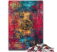 Puzzle Adulte 1000 pièces Graffiti Bitcoin pour et à partir de 14 Ans Jouets de Jeu Car C'est Un pour Toute la Famille 50x75cm