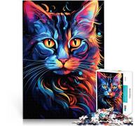 Puzzle Adulte 1000 pièces Graffiti Cat Difficult Hard Jigsaw 26x38cm est idéal comme Cadeau pour Toute la Famille pour Les Adolescents de 14 Ans et Plus