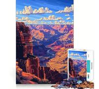 Puzzle Adulte 1000 pièces Grand Canyon Pixel Art Jeu de Puzzle Amusant pour Les articulations et Le Mental,défi Stimulant,Cadeau d'anniversaire Amusant (50x75cm)