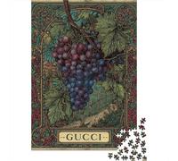 Puzzle Adulte 1000 Pièces Gucci Art Nouveau Poster Puzzle pour Adolescents Course De Vitesse Manuelle Liste De Souhaits avec Le Père Noël Jeu Stimulant Jouets 38x26cm/1000pcs