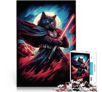 Puzzle Adulte 1000 pièces Guerres des Chats Noirs pour Le Jeu éducatif Challenge Toy Jeu éducatif pour Anniversaire, Noël 52x38cm