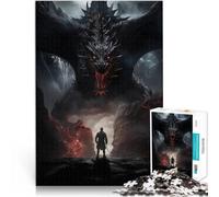Puzzle Adulte 1000 pièces Guerrier Dragon Difficile à réaliser mais Amusant et Humoristique Collection d'artistes, Beaux-Arts 38x26cm