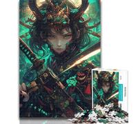Puzzle Adulte 1000 pièces, Guerrière Ninja Japonaise, pour Adultes et Adolescents, pour Passer Un Bon Moment à la Maison, pour renforcer l'amour Entre Couples, 50x75cm